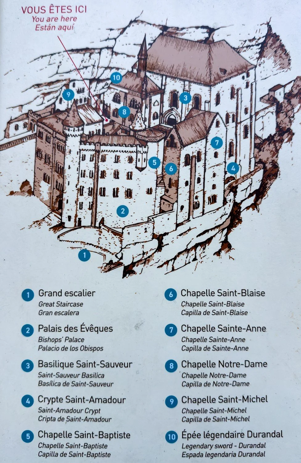 pilgrimage to sanctuary of rocamadour france which is a clifftop medieval village featuring castle chapel of notre dame housing black virgin crypt basilica and tomb of saint amadour