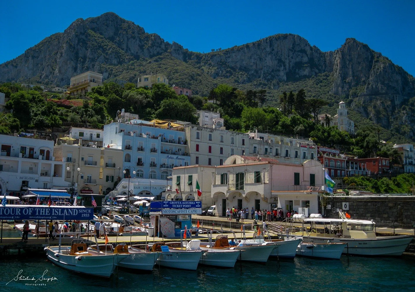capri island italy featuring limestone rock formation stalagmite stalactite blue grotto cave marina grande and faraglioni