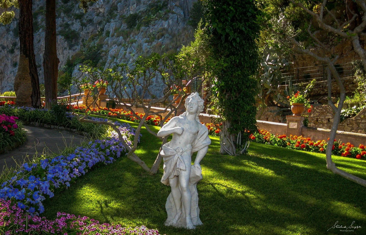 capri island italy featuring limestone rock formation stalagmite stalactite blue grotto cave marina grande and faraglioni