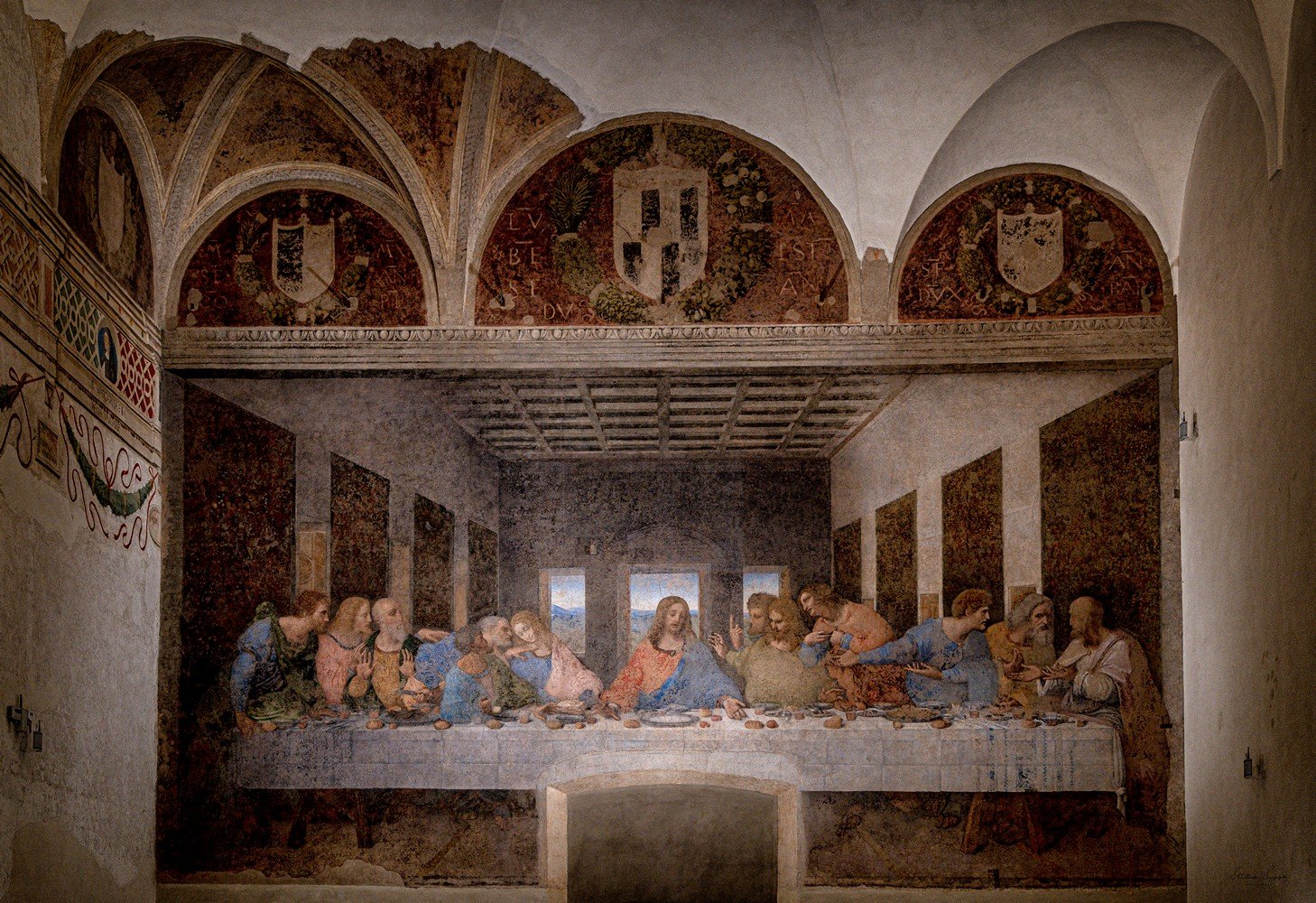 Detail From The Last Supper, Post Restoration By Leonardo Da Vinci