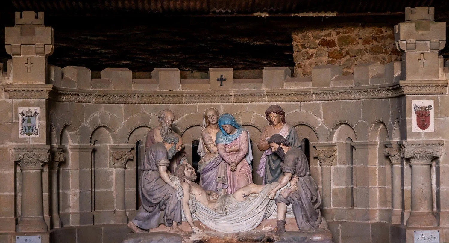 pilgrimage to sanctuary of rocamadour france which is a clifftop medieval village featuring castle chapel of notre dame housing black virgin crypt basilica and tomb of saint amadour
