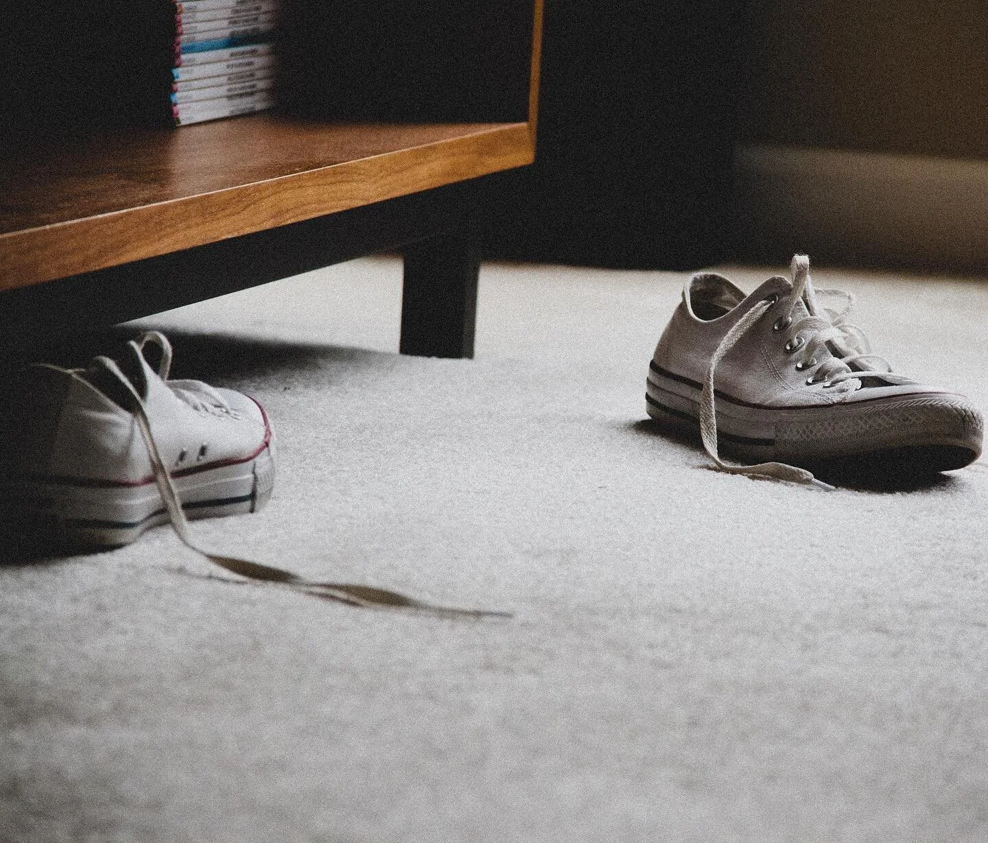 &lsquo;worn in.
...
//
this is for her dirty converse sneakers
and the way she had of not looking at 
  where she was
we often wondered if the world would pass her by
(her shoes could take her anywhere, you know)
and I'd tell her to speed up, that th