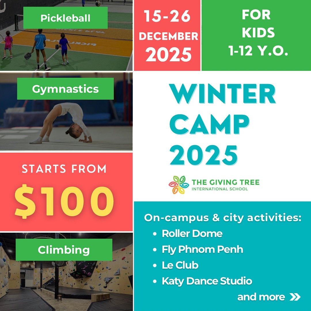 ❄️ Winter Camp 2025 - Bigger, Better, More Fun!

This year&rsquo;s two-week Winter Camp has been significantly upgraded!

Join us for creative workshops, swimming, football, badminton, and off-campus trips to Fly Phnom Penh, Pickle Play Club, CIS Rol