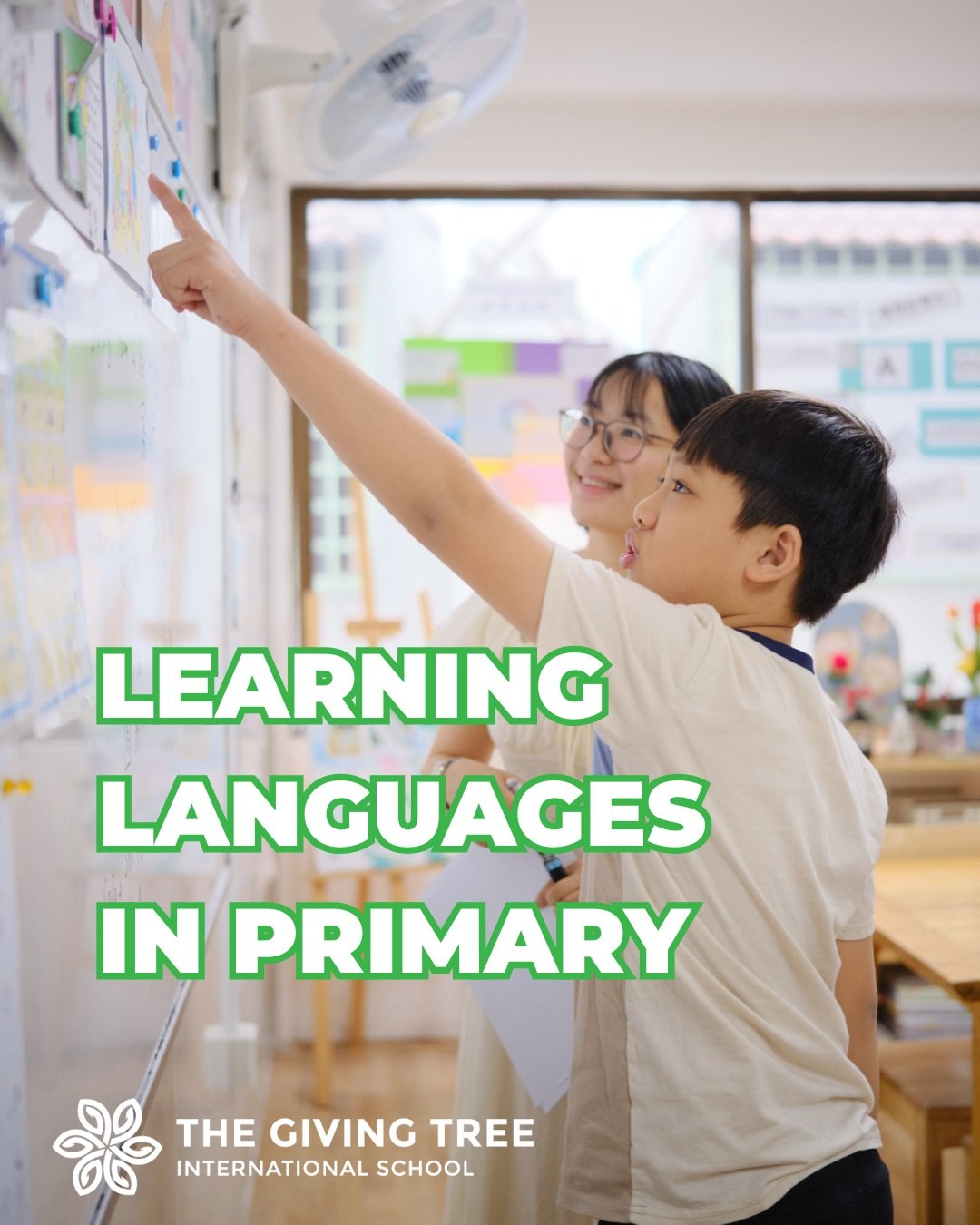 At The Giving Tree International School, Primary students explore additional languages as part of their learning journey, with families able to choose the language that best fits their child&rsquo;s interests.

In class, students don&rsquo;t just mem