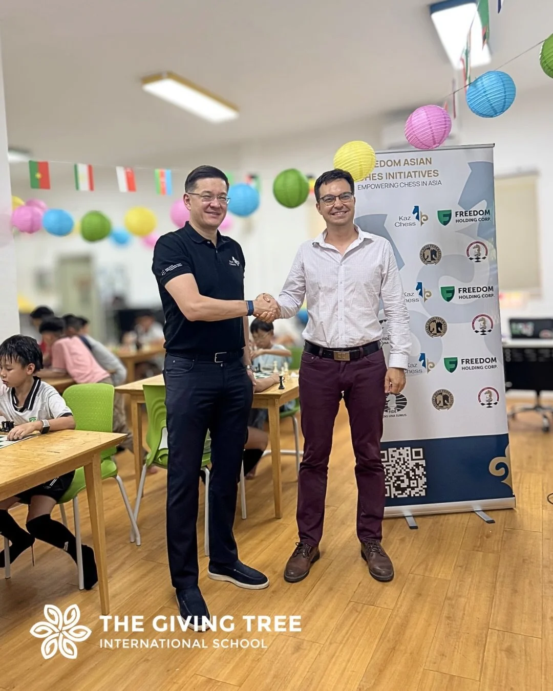 Last week, The Giving Tree International School proudly launched our new Chess Club together with Grandmaster Darmen Sadvakasov @darmen.kaz, with the support of the Asian Chess Federation @asian_chess and Rustam Kaiyrbekov @rustamkaiyrbekov ♟

We are