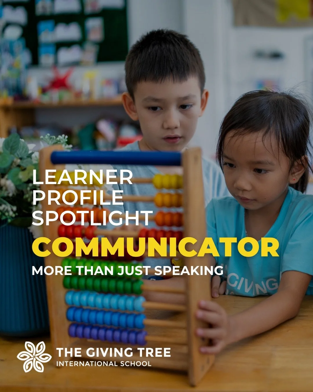 Learning to communicate matters. At The Giving Tree, students don&rsquo;t just learn how to express ideas, listen, and collaborate.

Within the International Baccalaureate framework, being a Communicator means confidently sharing thoughts and underst