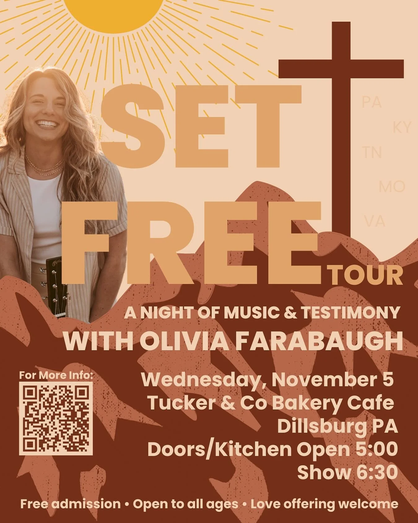 Set Free Tour is coming to Tucker&amp;Co. !! Join us November fifth to hear music and testimony with @oliviaaaafarabaugh