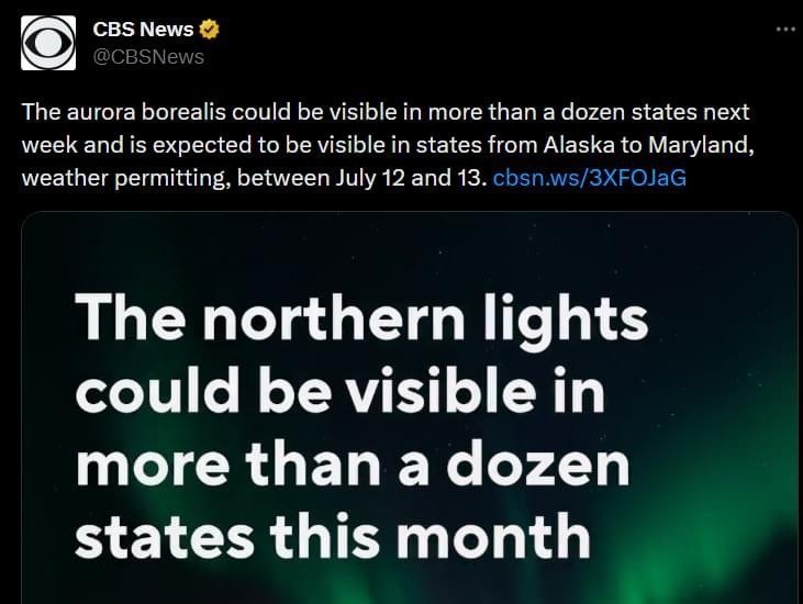 : Les aurores boréales pourraient être visibles dans plus d'une douzaine d'États ce mois-ci ! 