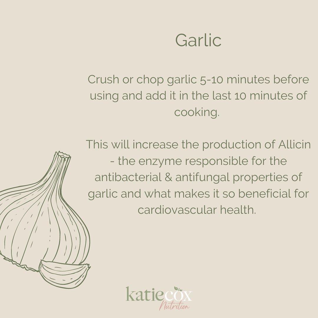 〰️Friday Fact〰️ Garlic 🧄

Garlic is often touted as a medicinal food- and it is! Garlic has many heath benefits, but most research has been done around its cardiovascular benefits (reducing cholesterol and blood pressure) and it&rsquo;s antibacteria