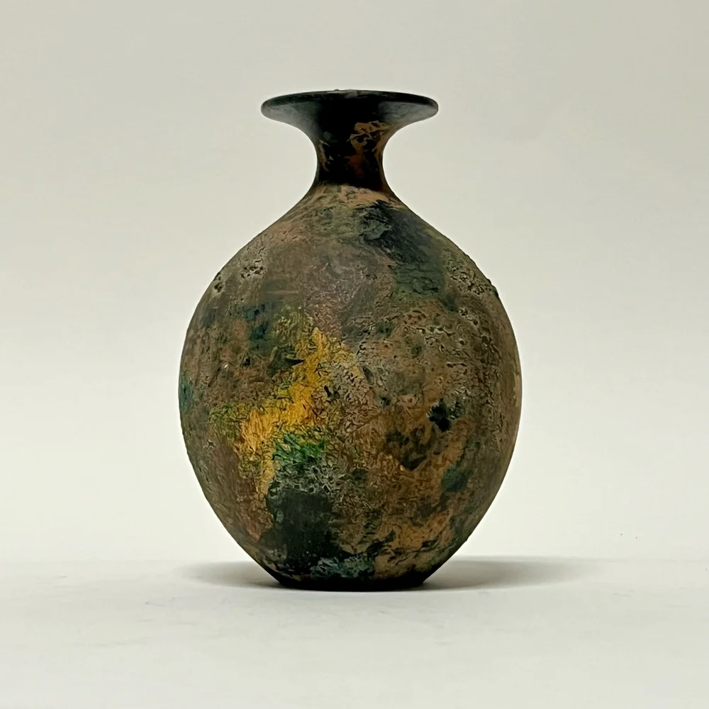 工芸品 Japanese Bronze Glazed Vase with Handles 工芸品 Japanese Bronze Glazed Vase with Handles 工芸品 Japanese