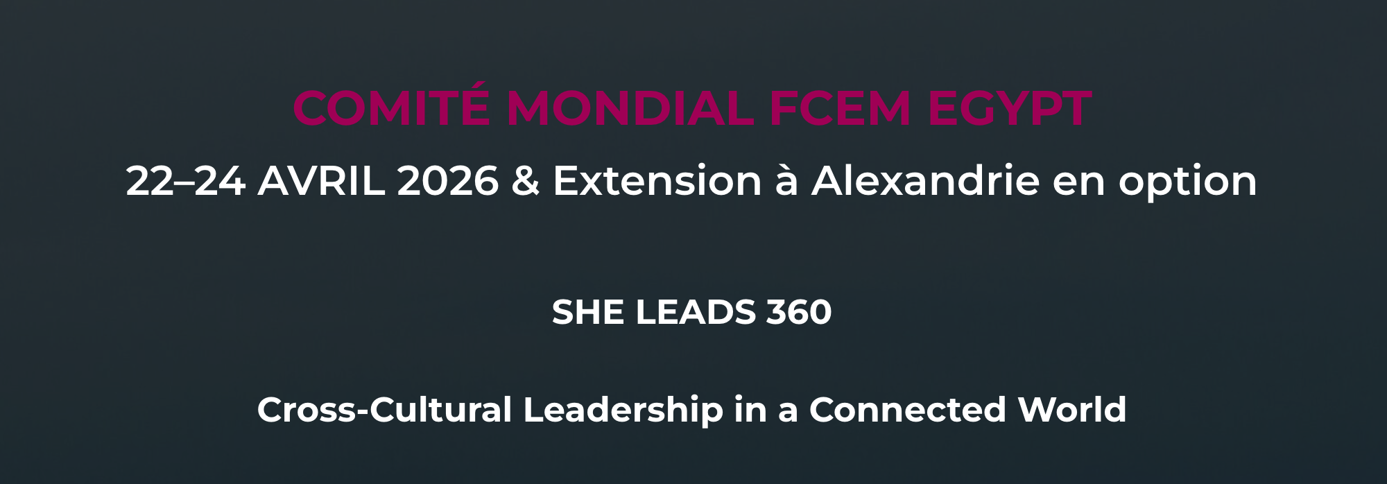 Comité des Présidentes FCEM Le Caire Égypte
