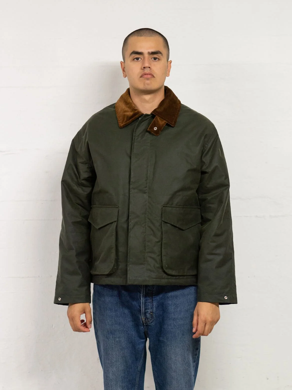 Sunflower Green Waxed Short jacket 