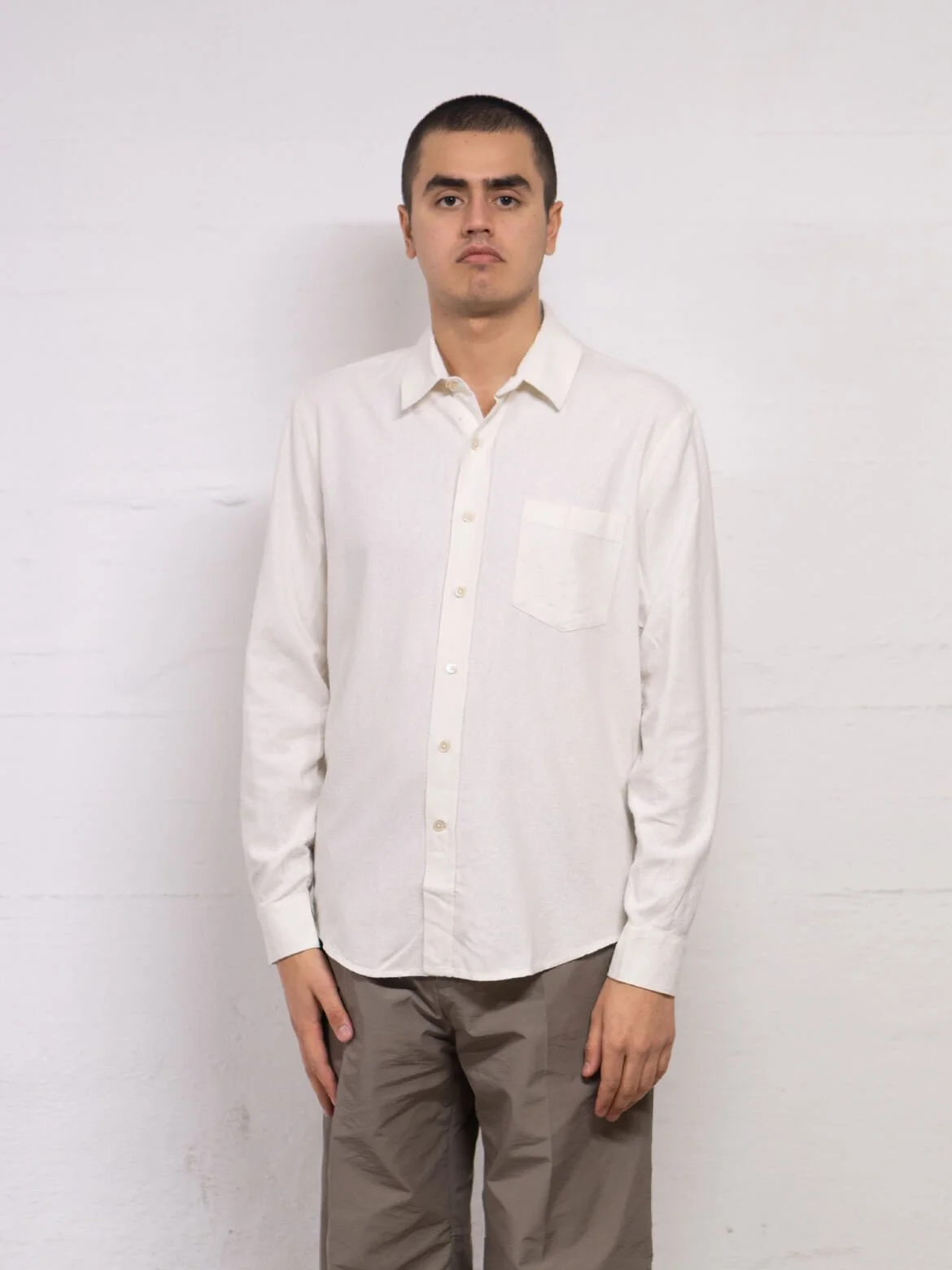 Our Legacy White Classic Silk Shirt — Selvage