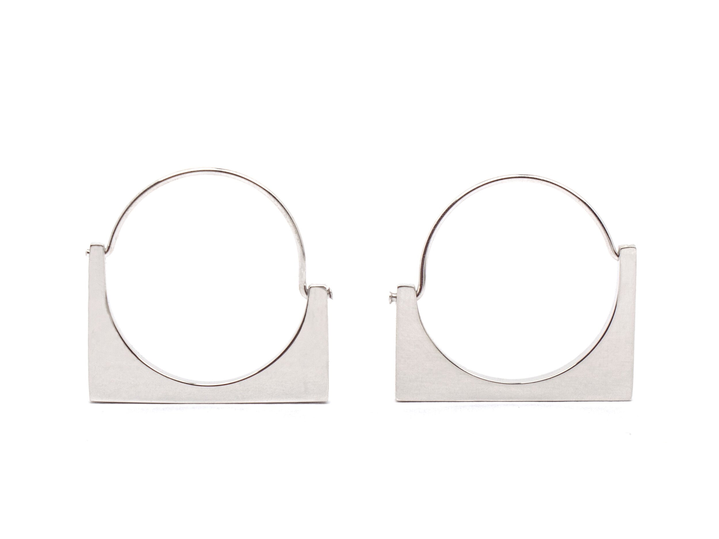 Earrings - Concentric Collection - Pascaline Viraben silver plated brass Size M