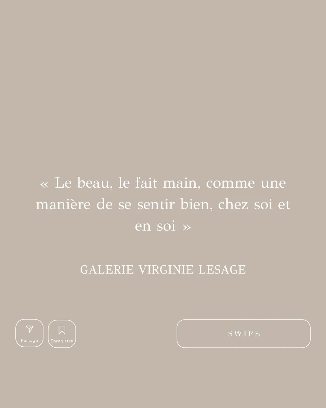 La galerie n’est pas seulement un lieu d’exposition. C’est un espace où nous présentons des œuvres choisies avec attention et exigence, des pièces que nous trouvons justes, esthétiques, qui mettent 