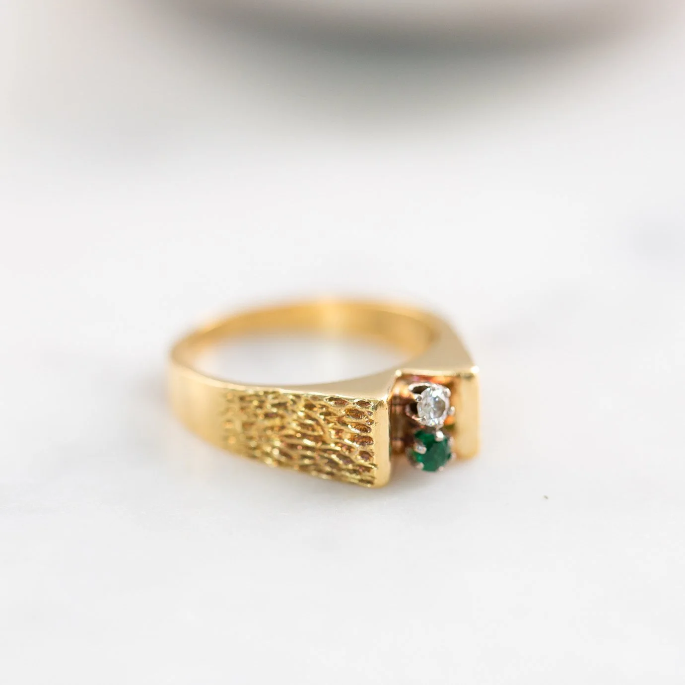 Emerald_Diamond_18ct_Gold_Textured_Vintage_Tank_Ring_9.jpg
