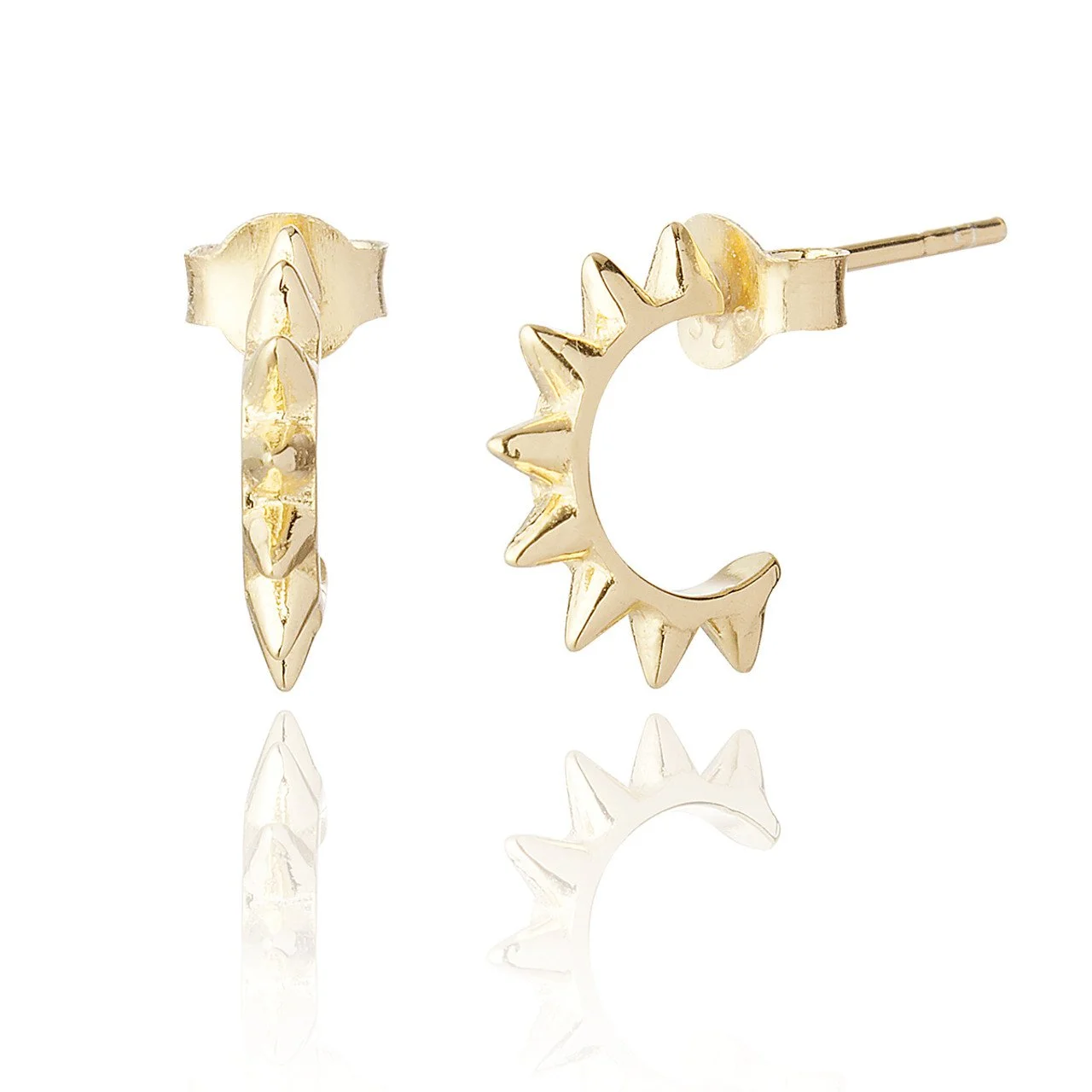 Auberta Spike Hoop Earrings - Gold.jpg