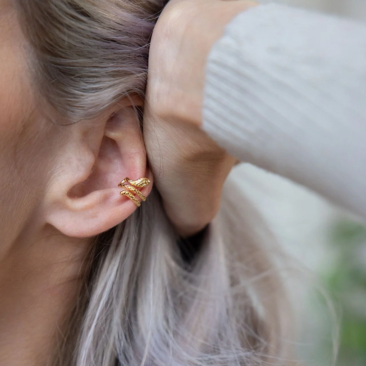 Amaris Snake Ear Cuff - Gold.jpg