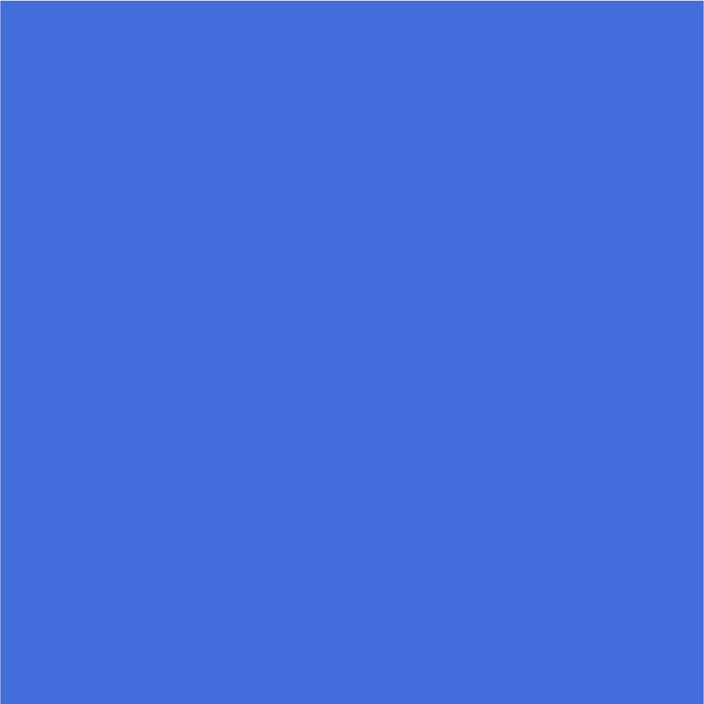 Bright Blue Screen: #426DDB Screen: RGB 66/109/219 Print (CMYK): C77 M60 Y0 K0  Pantone: 285 C Paint: NCS S 2065-R90B