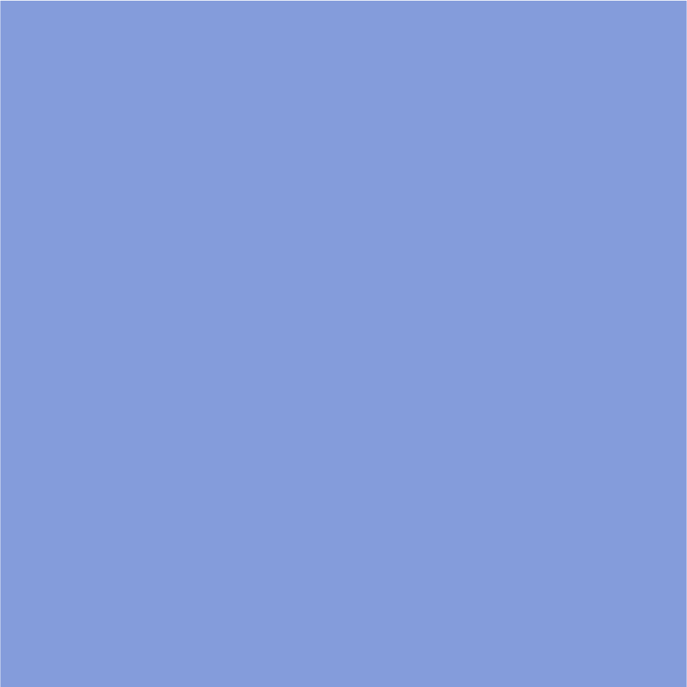 Light Blue Screen: #849CDB Screen: RGB 132/156/219 Print (CMYK): C50 M35 Y0 K0  Pantone: 284 C Paint: NCS S 1550-R80B