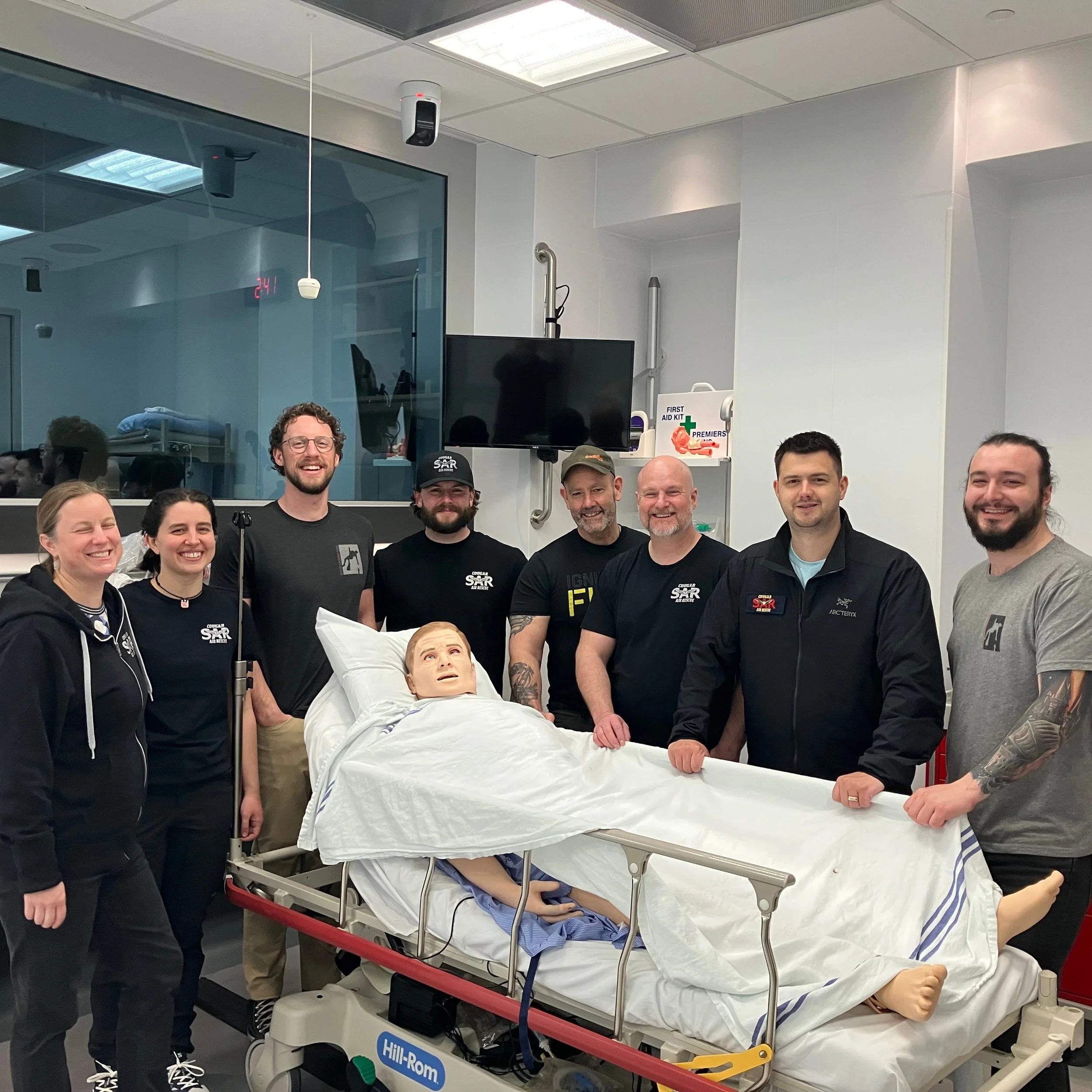 Traveling all the way from Newfoundland, the Cougar Search and Rescue (SAR) team joined us to run through unique rescue scenarios and sharpen critical lifesaving skills during an immersive cadaveric training session at the Sim Bay.

Under the expert 