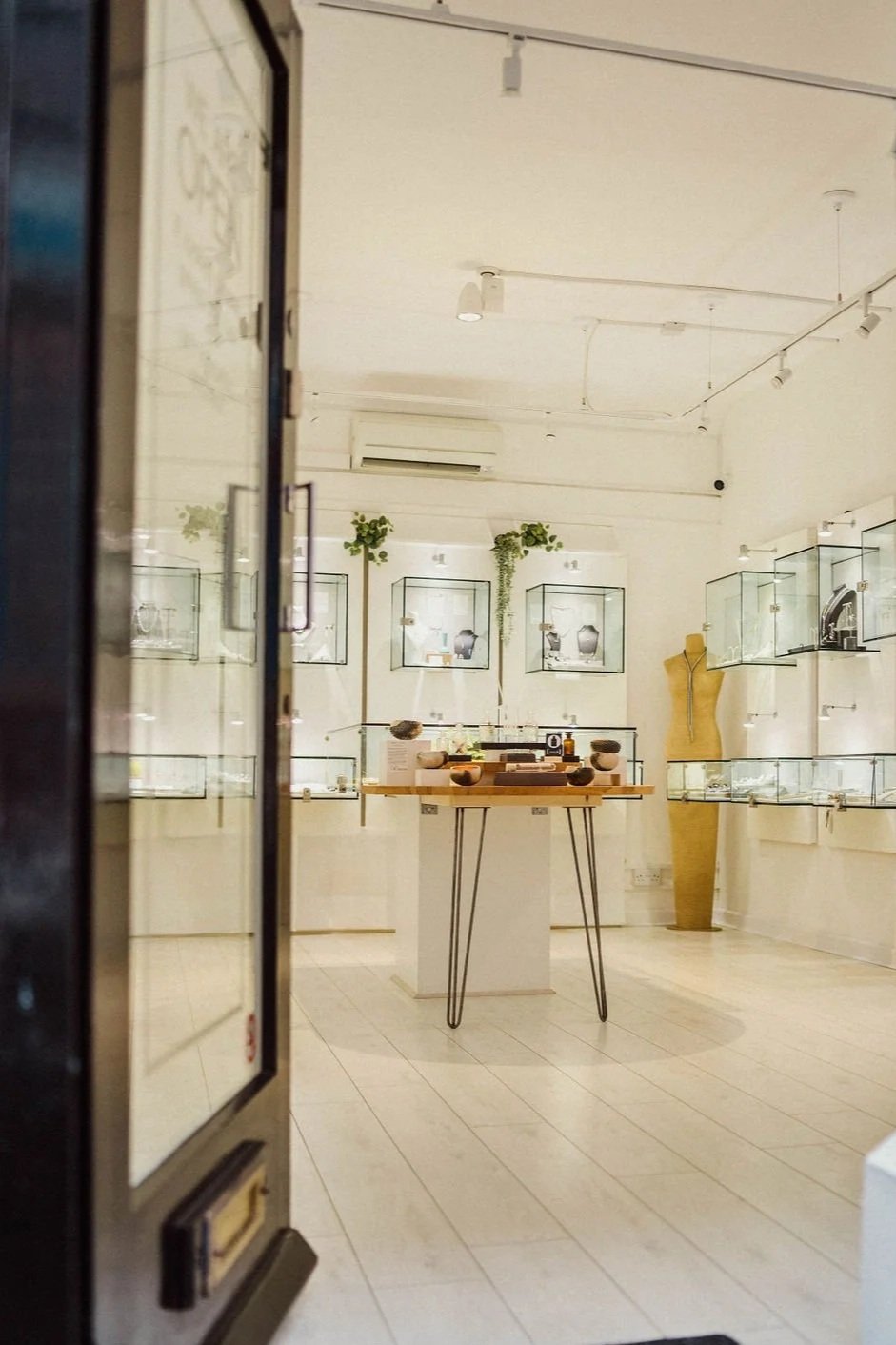 View inside Olive Rose contemporary jewellery gallery in Taunton