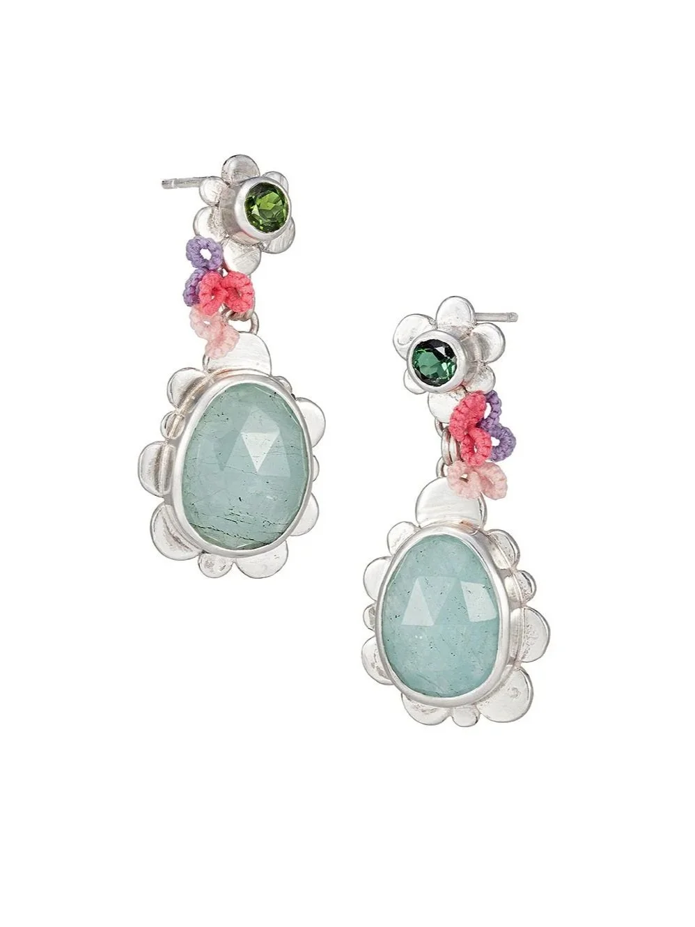 Contemporary gemstone earrings by independent British jeweller Olive Rose