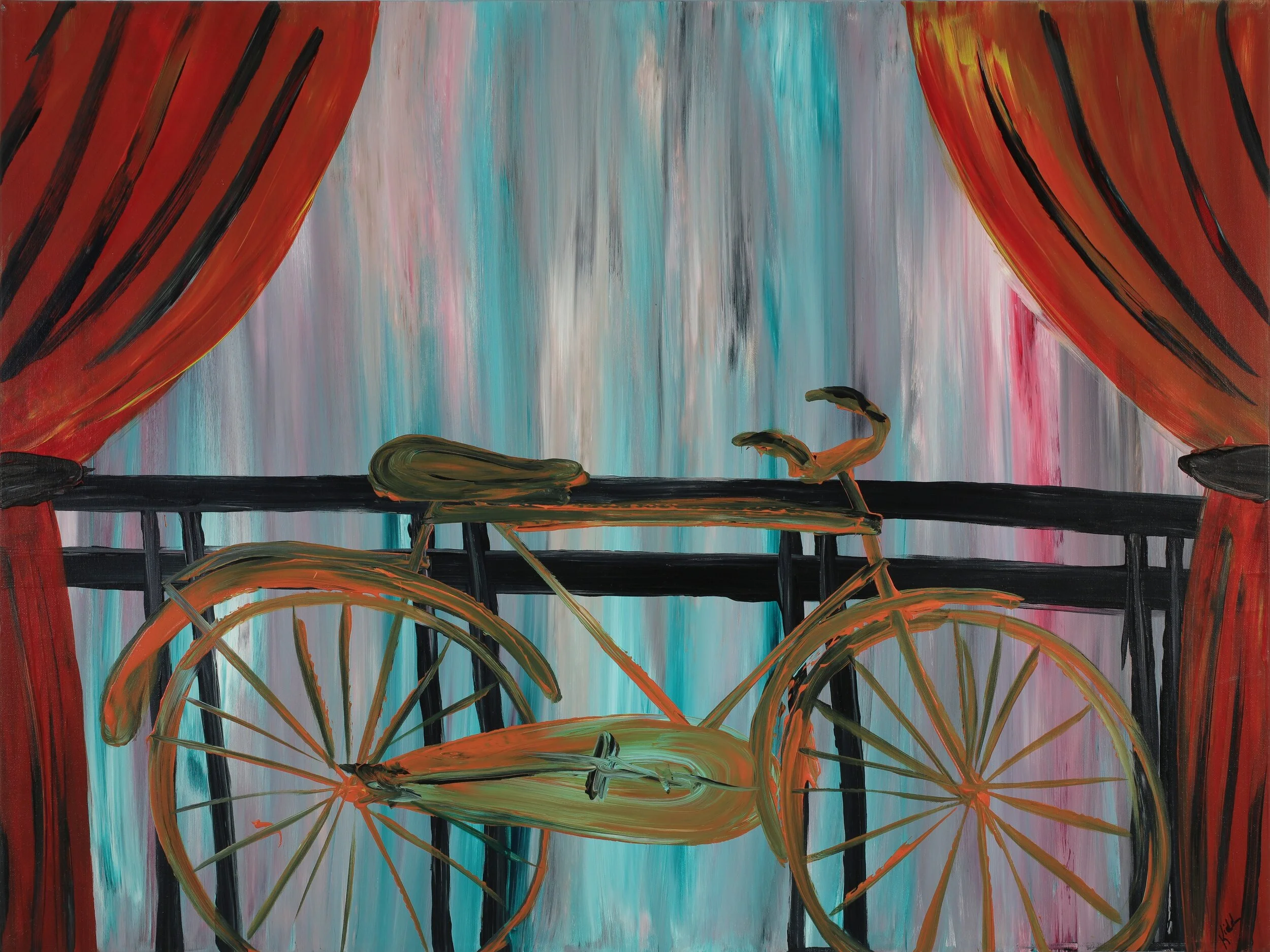 Bike, Balcony (original SOLD)