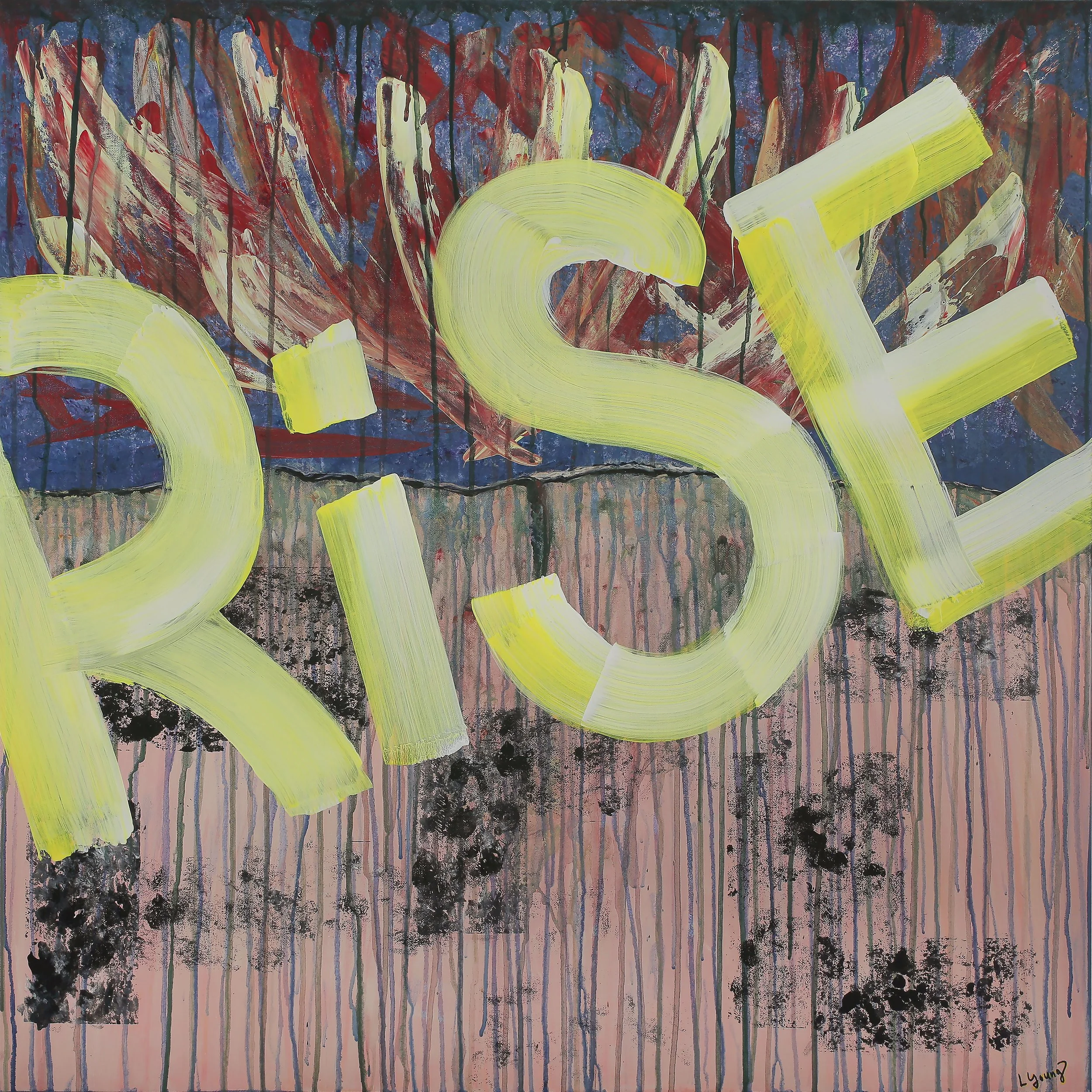 Rise,
Acrylic on Canvas,
30"H x 30"W x 1.5"D