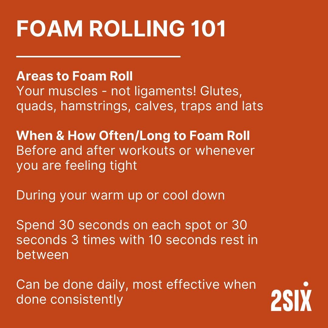 FRIDAY | FOAM ROLLING ⬇️

Today we are talking about WHAT and WHEN to foam roll!