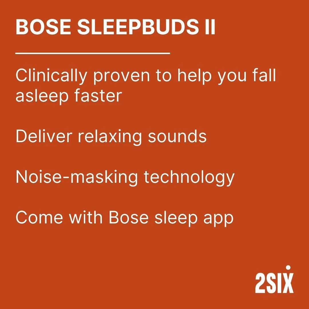THURSDAY | SLEEP AIDS ⬇️

For those who haven&rsquo;t heard of them, the Bose Sleepbuds II are a great option for those looking for some extra assistance in enhancing their sleep. Here is some info on them - check them out!