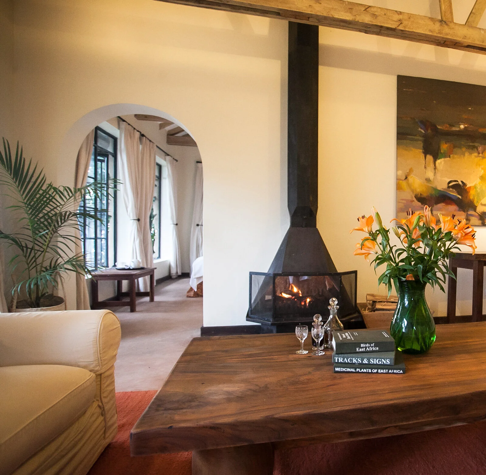 Oppholdsrom på lodge i Uganda