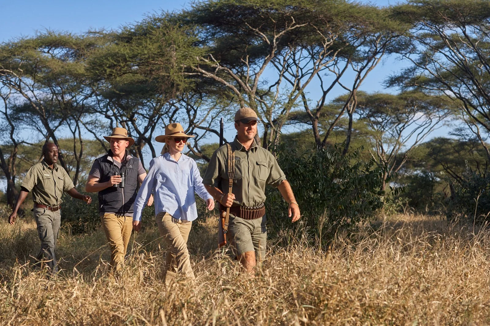 Gåsafari ved Singita Pamushana i Zimbabwe under luksus safari i Malilangwe Reserve.