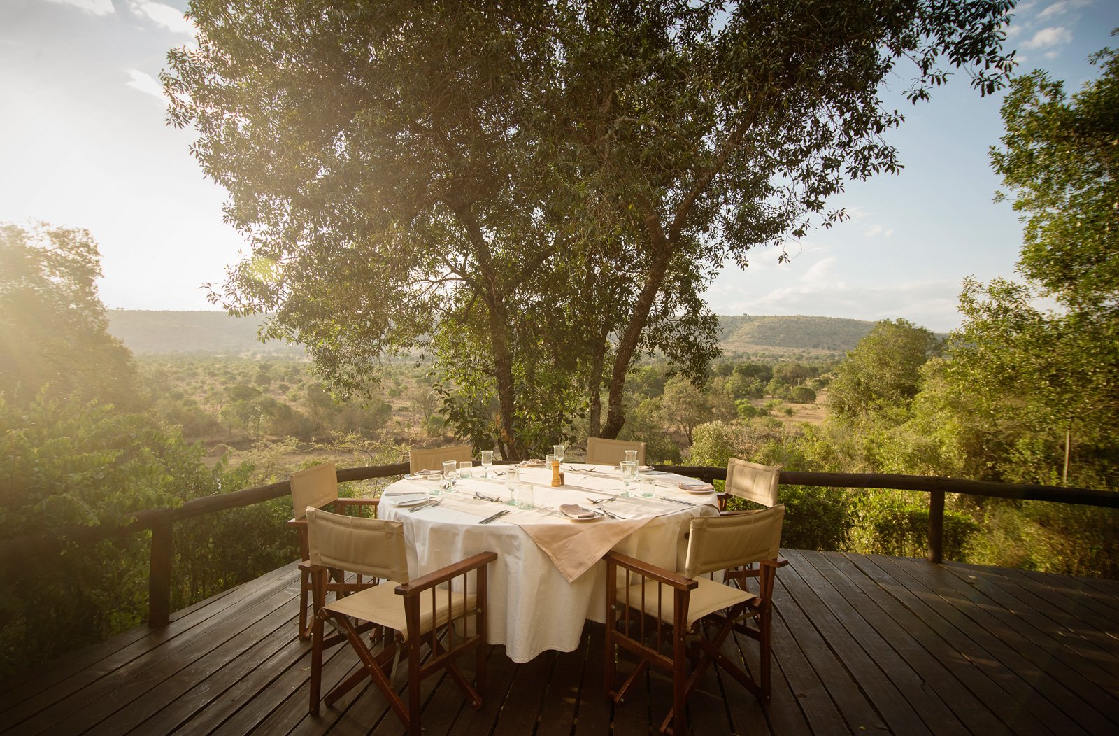 Safari måltid i Kenya