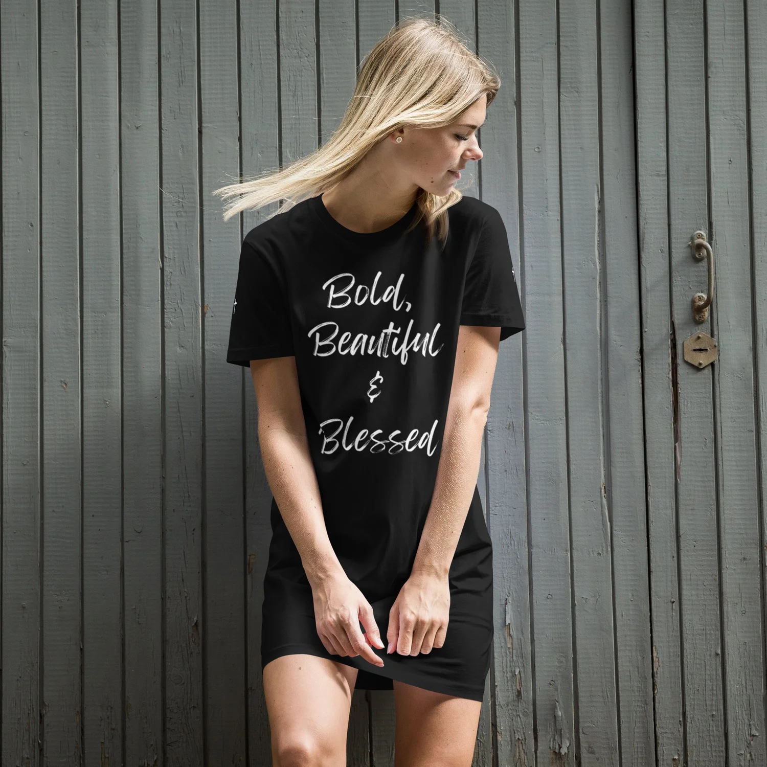 Bold, Beautiful & Blessed" Organic Cotton T-shirt Dress  Life Line Health  Options, Inc.