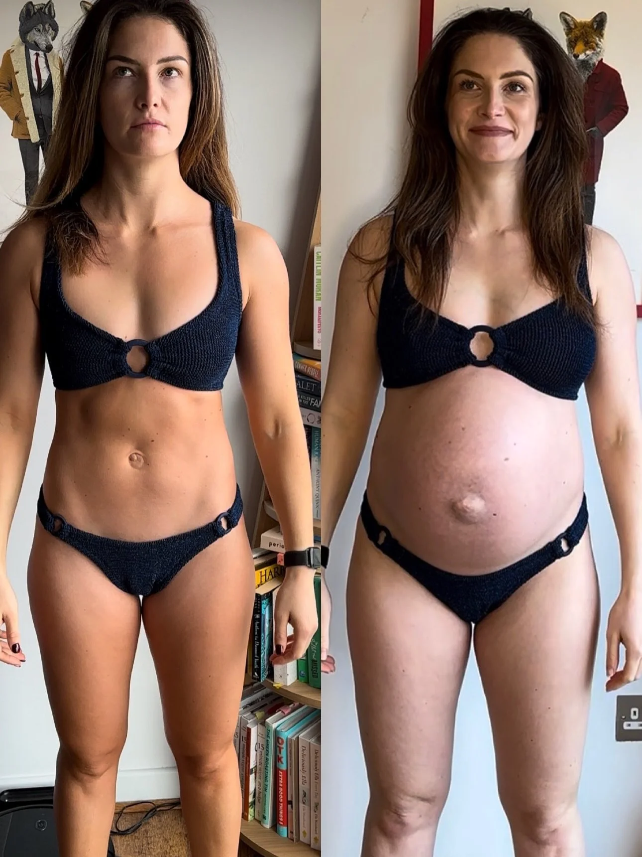 My favourite progress photos to date: Zero Weeks ➡️ Thirty Eight Weeks ❤️
