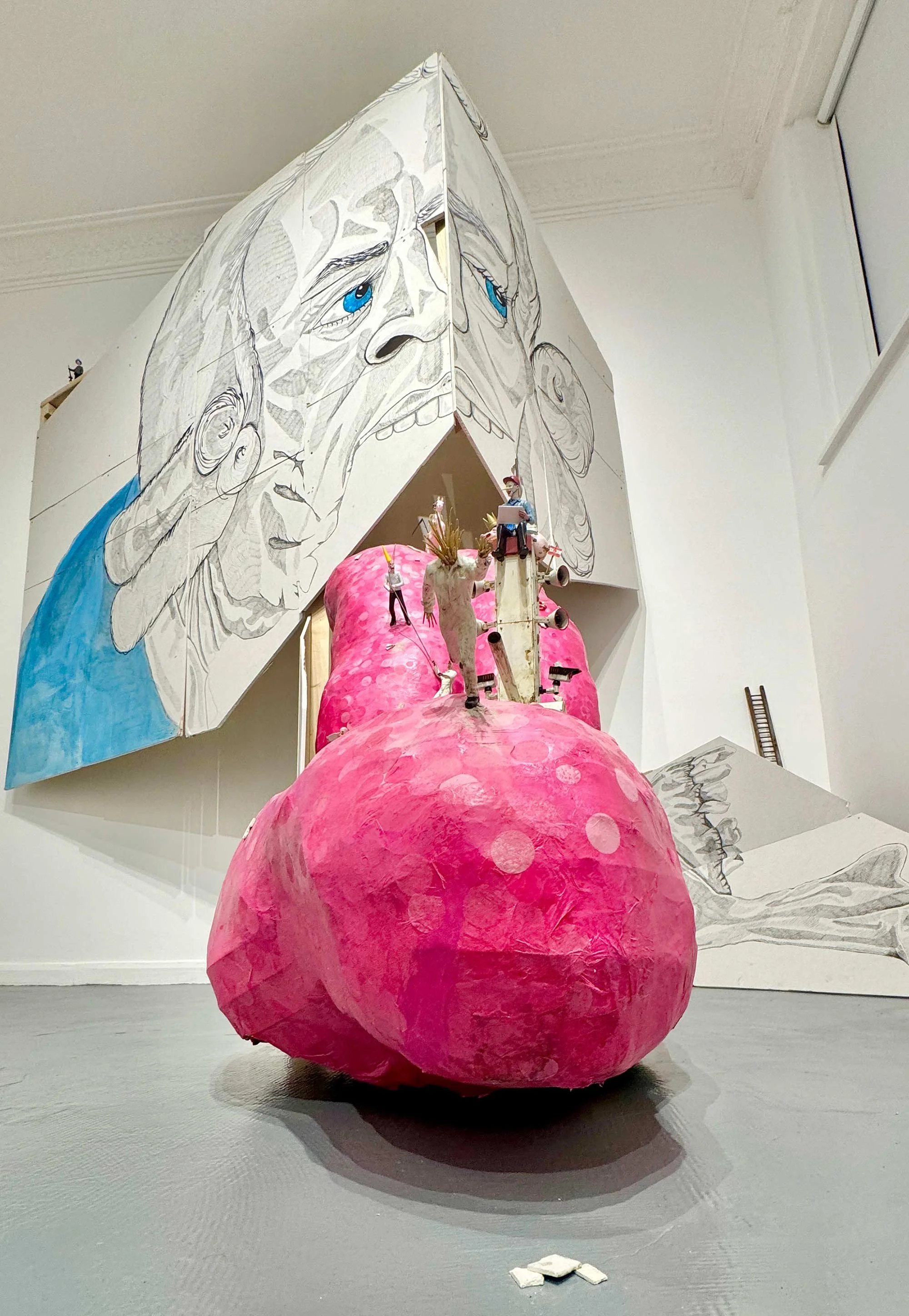 Peter-Hanmer-Paul-Raymond-Stuart-Mel-Wilson-art-installation-Exquisite-Descent