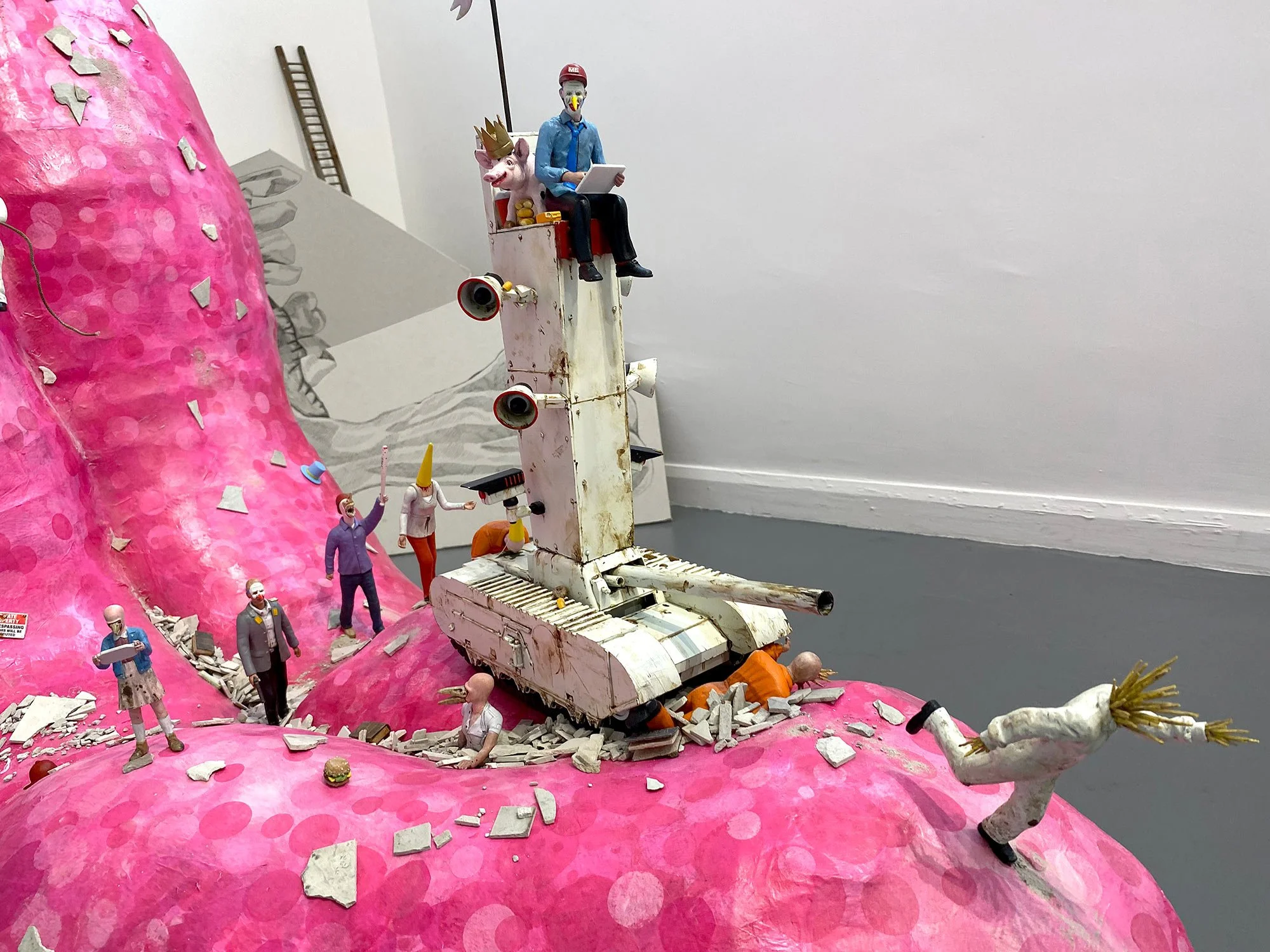 Peter-Hanmer-Paul-Raymond-Stuart-Mel-Wilson-art-installation-Exquisite-Descent