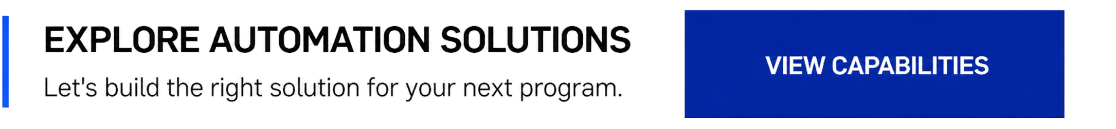 Explore automotive automation solutions and manufacturing capabilities banner for Modern Body Engineering supporting OEM and Tier 1 production systems.