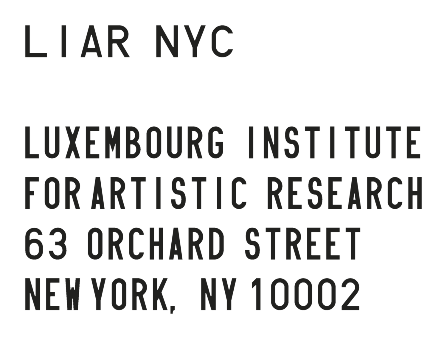 Luxembourg Institute for Artistic Research NYC
