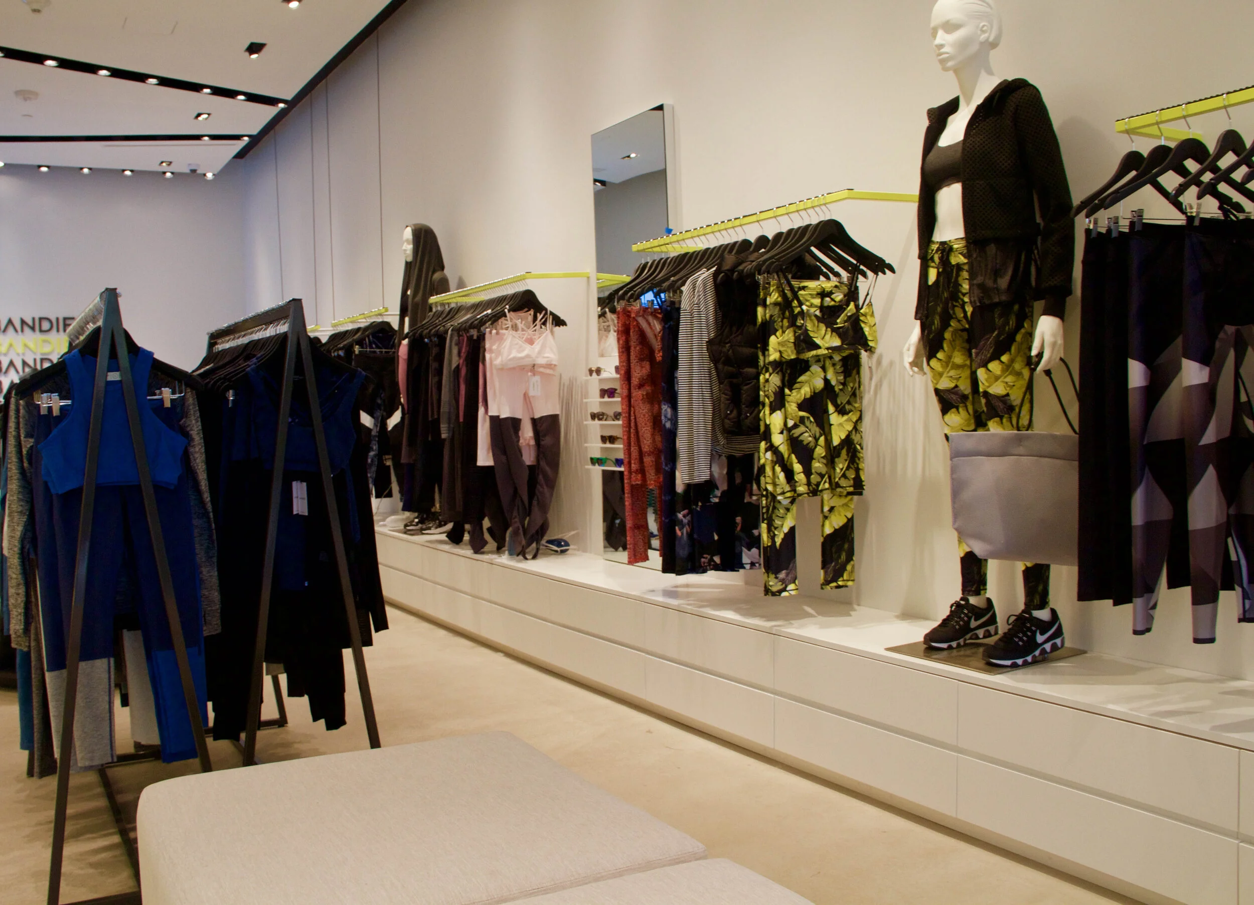 Custom fixtures for Bandier retail spaces