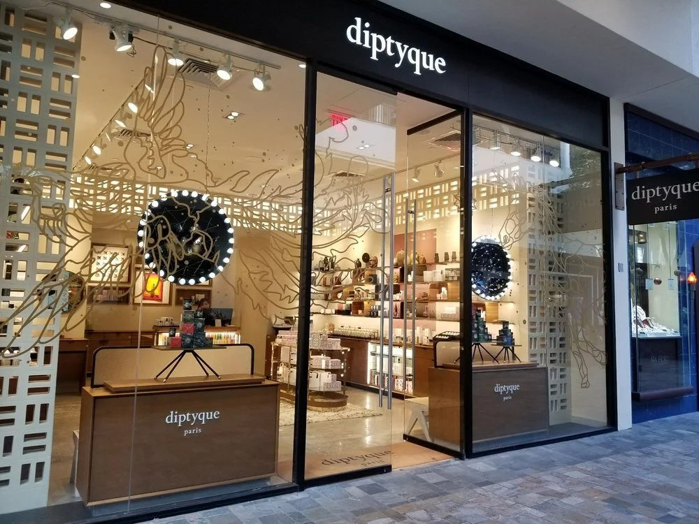 Diptyque retail exterior and window display