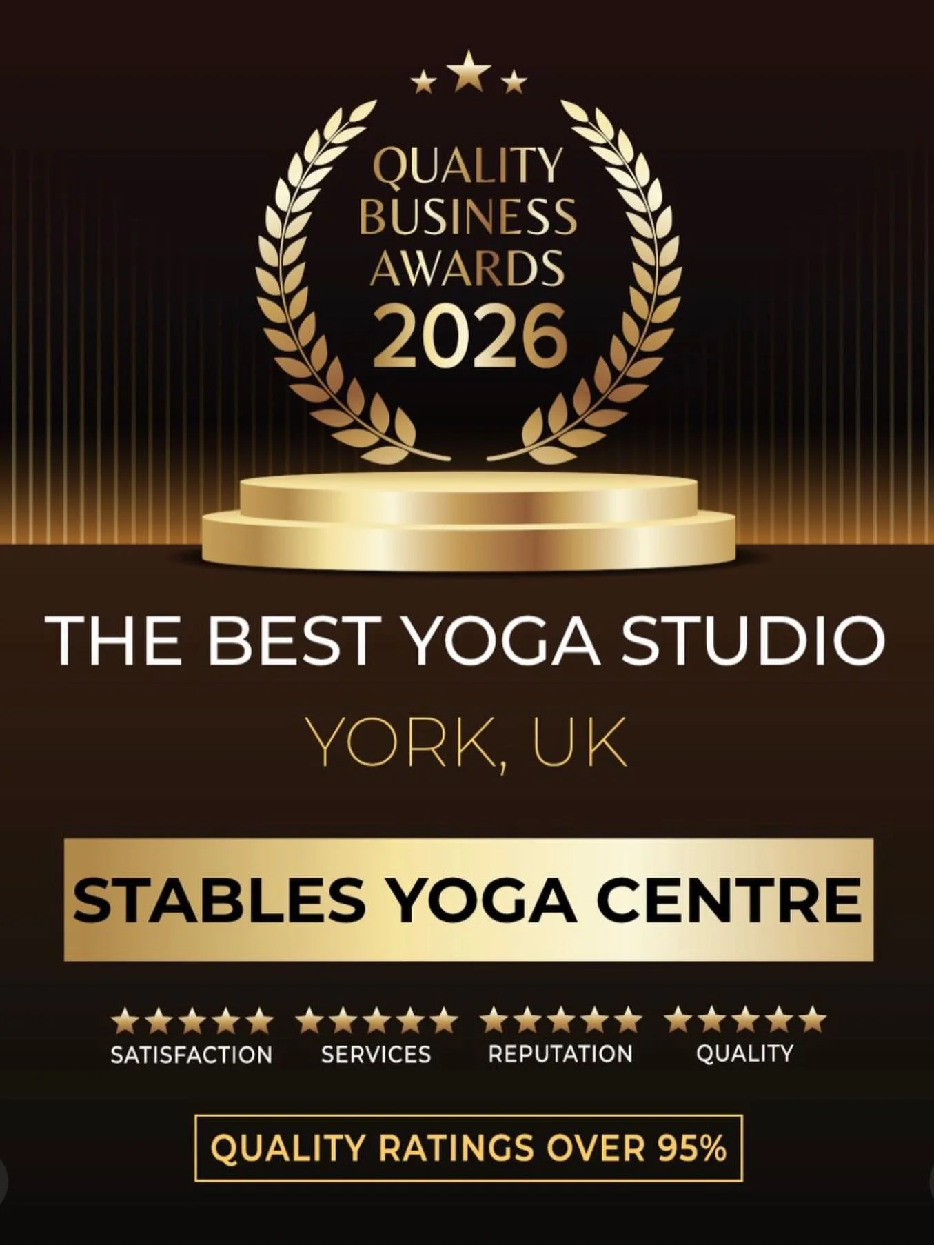 What a great achievement and testament to all the staff - owners, teachers and those behind the scenes that keep the studio running smoothly and effortlessly - plus the wonderful students here @stablesyoga.

The studio is great asset to the community