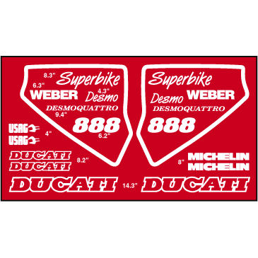 Stickers / Adhésifs Série Pour Ducati 600 Super Sport Desmodue - Neufs, Origine Italie