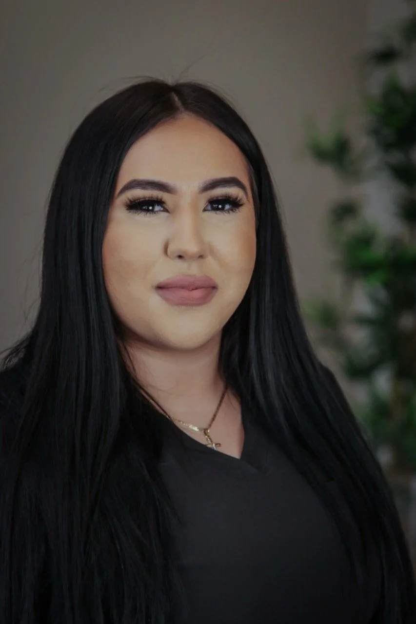 happy molar dental team member Kass smiling