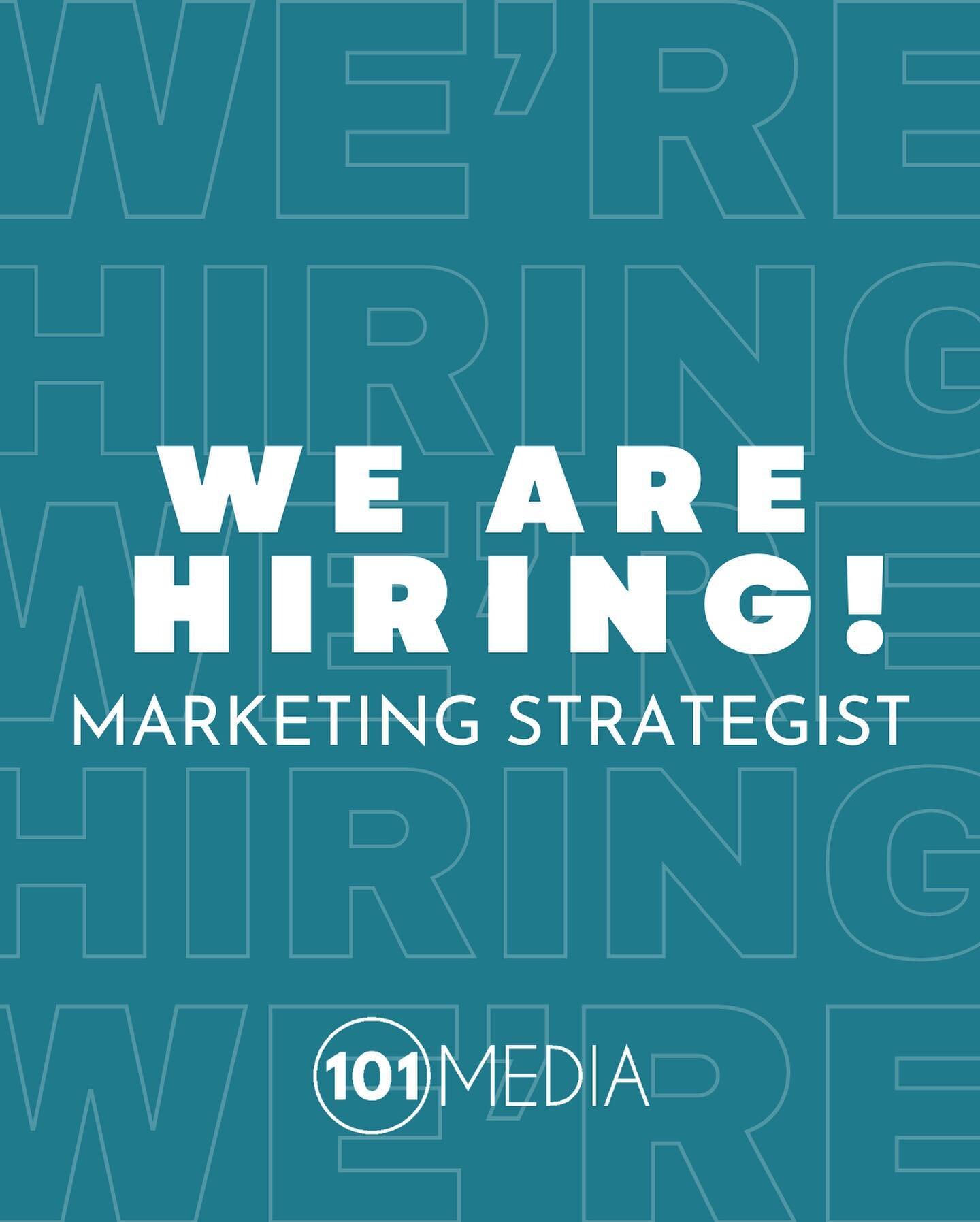 Come work with us 🤳🏼✨ If you have a knack for crafting compelling campaigns and navigating the digital landscape, let&rsquo;s talk! Email your resume to natalie@101media.com. 

#dallasjobs #dallasagency #dallasmarketing #dallashiring #dallascompany