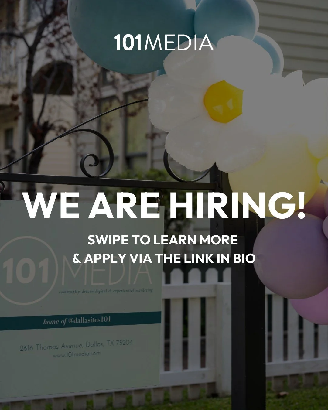 WE'RE HIRING! 🌟 

101Media is looking for a part-time Marketing Admin to join our Marketing Team in Dallas! This role is perfect for someone who is organized, loves structure, and enjoys making things flow smoothly behind the scenes. If this sounds 
