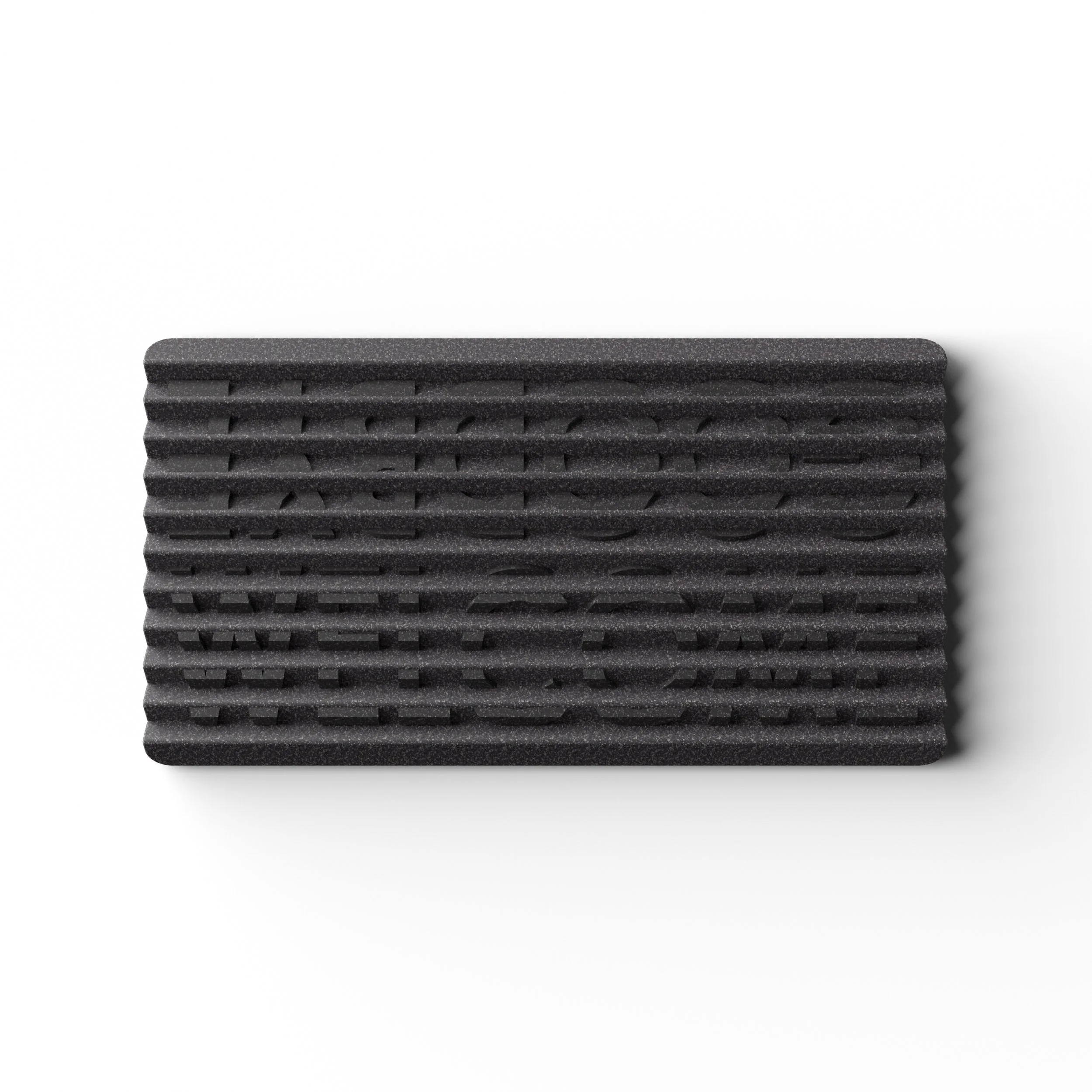 Welcome Goodbye doormat recycled rubber for Casabella product design by DesignOther New York