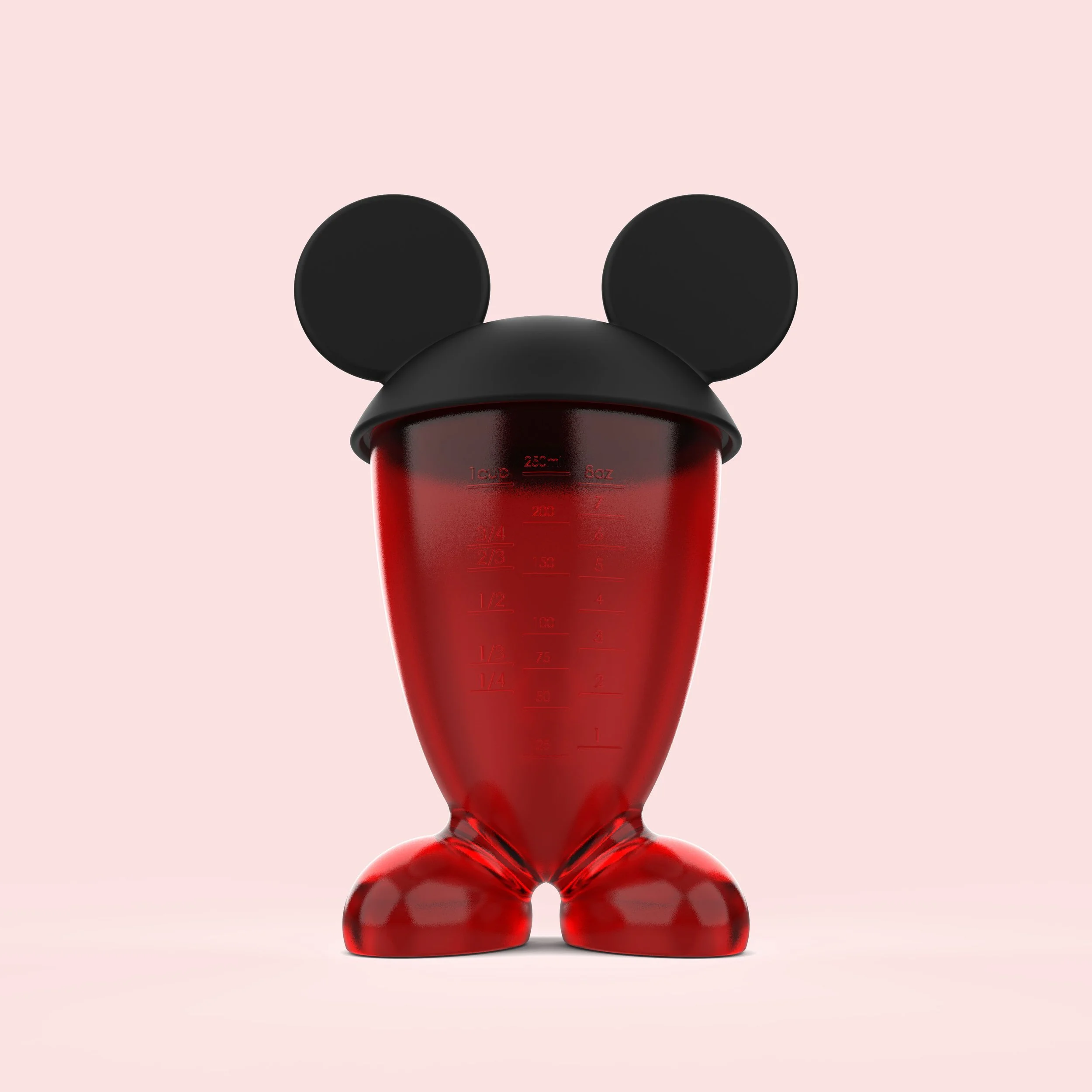 Disney Mickey measuring cup with silicone lid injection molded product design by DesignOther