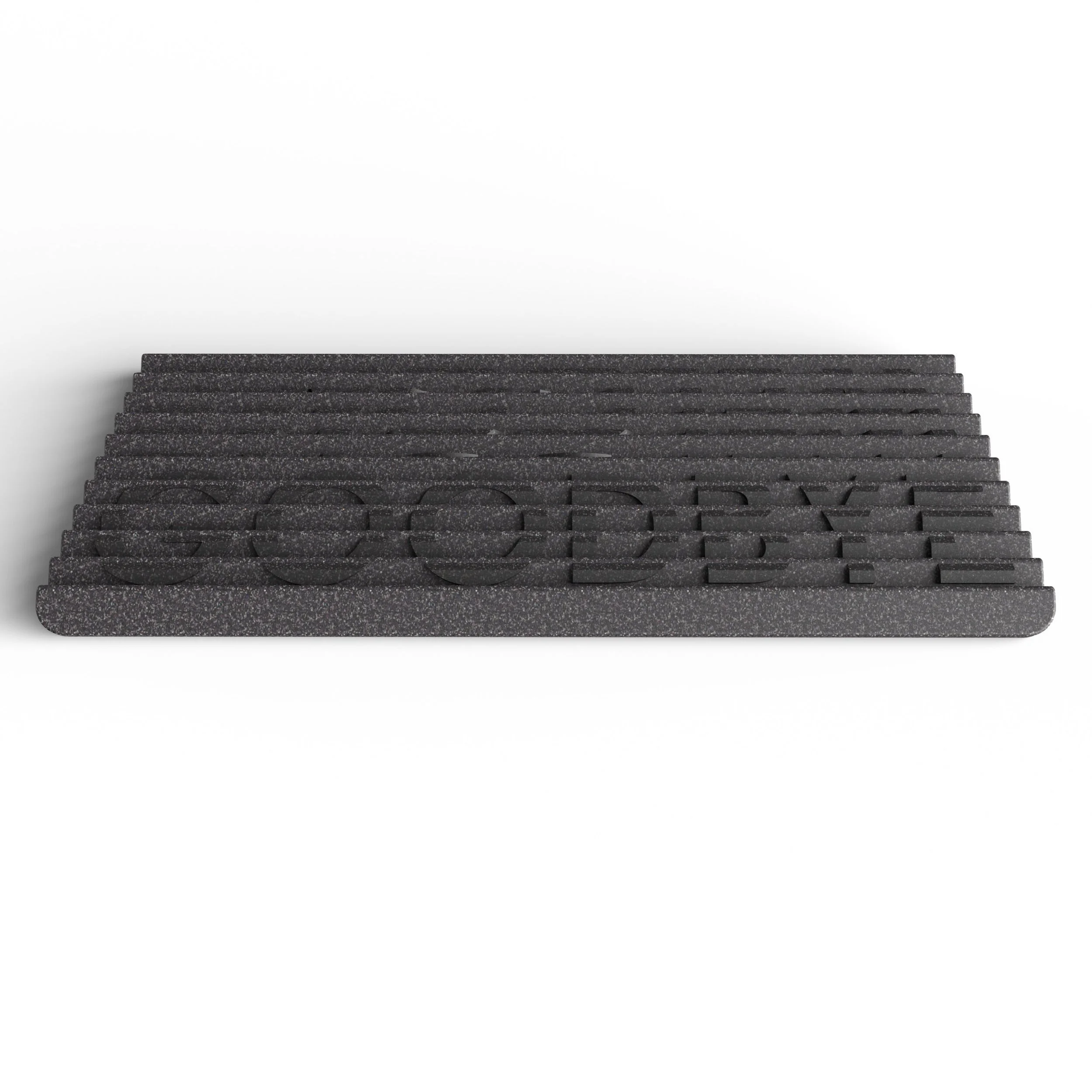 Welcome Goodbye doormat dual-message typography housewares design by DesignOther